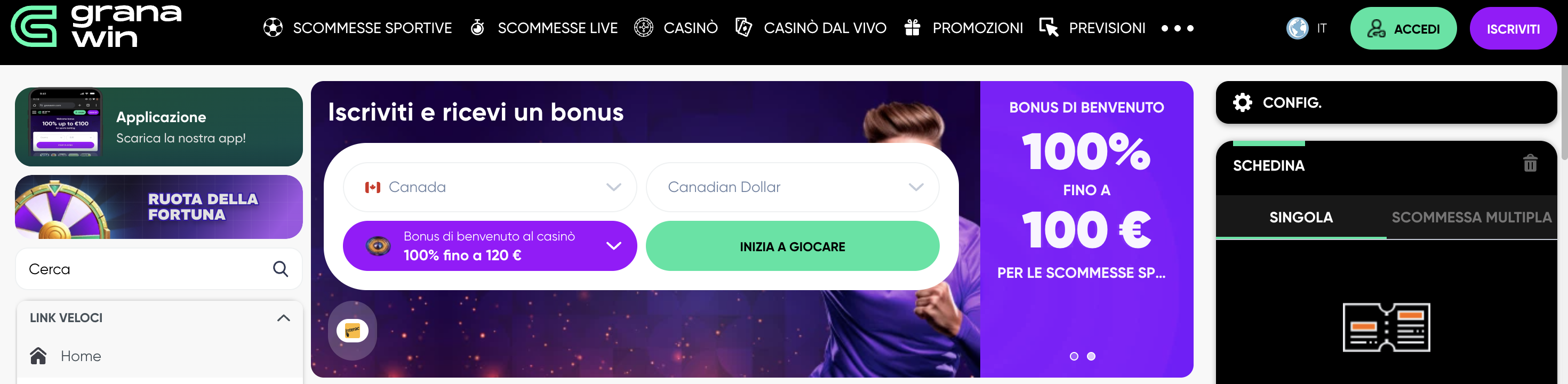 Granawin Casino screen